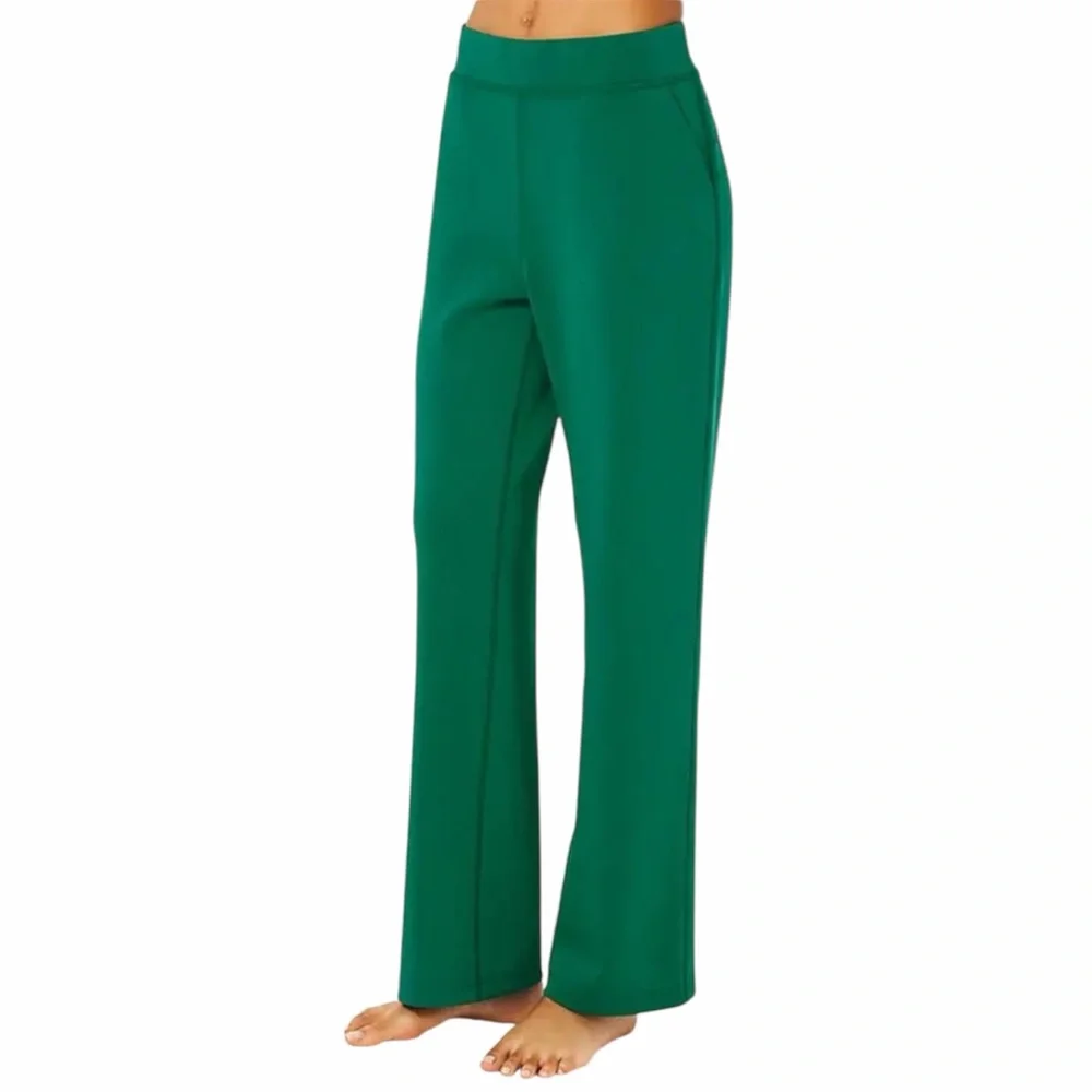 🌿 Lilly Pulitzer UPF 50+ 30.5" Alwyn High Rise Pant, Fiddle Leaf Green, FLAWED - Picture 2 of 16